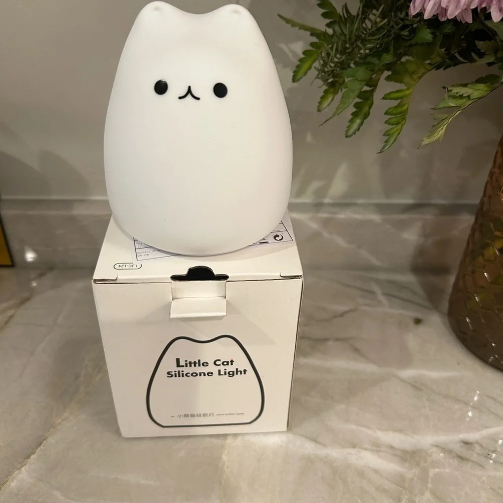 ✨Cute Cat Night Light silicone Baby Nursery Nightlight, Color Changing ✨✨